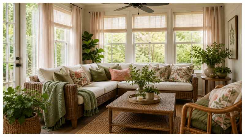 How to Create a Cozy Sunroom Retreat with the Right Cushions and Fabrics